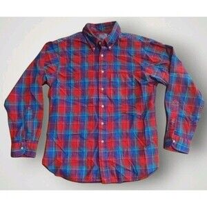 Vintage Sir Pendleton Virgin Wool Button-Up Tartan Plaid Boys Size L USA Made